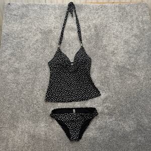 Victorias Secret Halter Tankini Two Piece Swimsuit S Retro 50s 60s Pin-up Beach